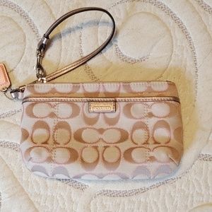 Coach Signature Sparkle Wristlet